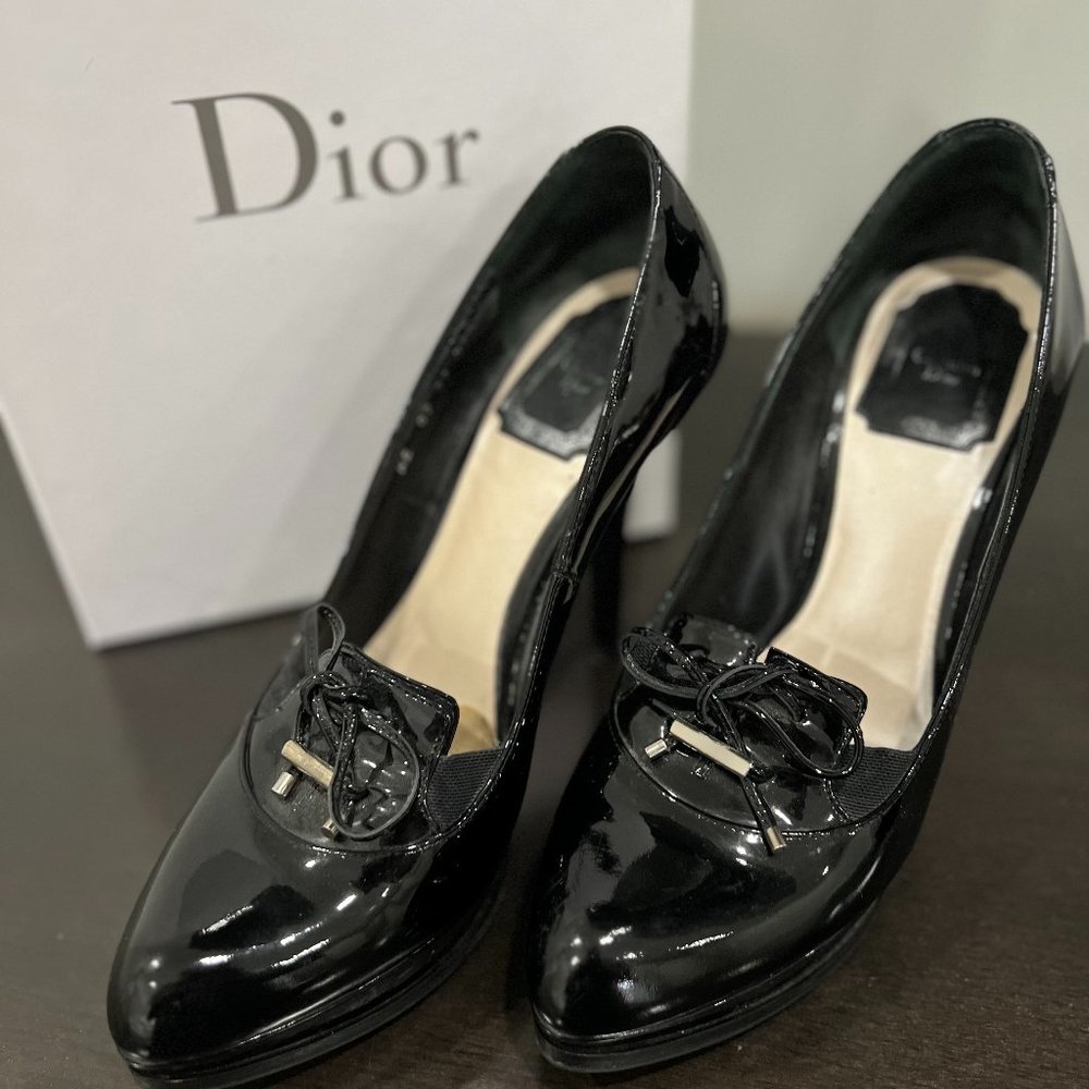 Dior Patent Corset Pumps Black